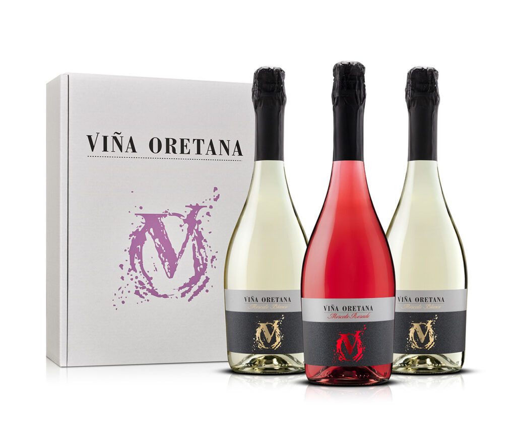 Estuche Viña Oretana (Moscato Rosado, Moscato Blanco)